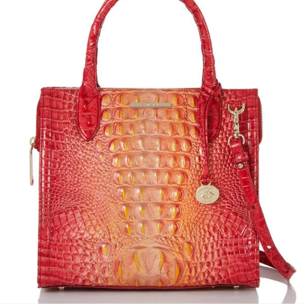NWT🌺 Brahmin Small Caroline Infusion Ombre Melbourne Leather bag